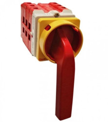 Przełącznik Gave I-II, 3P+2s, 100A, bezprzerwowy UPS - BY-PASS, dźwignia z możliwością blokady, 2x styk pomocniczy, A459E7100