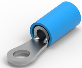 Insulated ring cable lug, 1.25-2.0 mm², AWG 16 to 14, 3.68 mm, M3.5, blue, 50881