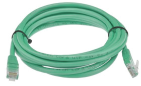 Patchcord RJ45 UTP 5e, długość 1m - zielony