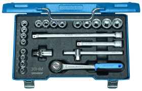 Zestaw nasadek rozmiar napędu 3/8 in elementy: 22 Gedore typ napędu Kwadratowy gniazdo 6 mm, 7 mm, 8 mm, 9 mm, 10 mm,