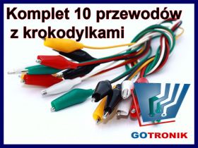Zestaw 10 przewodów z krokodylkami