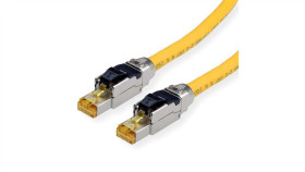 Kabel Krosowy Roline S/Ftp (Pimf) Kat. 8 (Klasa I), Lsoh, Solidny, Żółty, 1 M