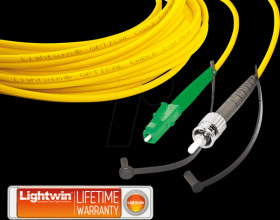 LSP-09 LC/APC-ST 1.0 Simplex fibre optic patch cable, SM OS2, LC/APC - ST, 1.0 m