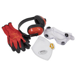 Worksafe SEP4 Flexi Grip Gloves, FFP2 Mask, Goggles &amp; Ear Defenders