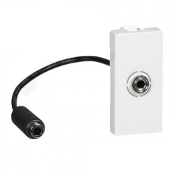 MOSAIC Gniazdo Jack 3,5mm z przewodem podłączeniowym białe 078779