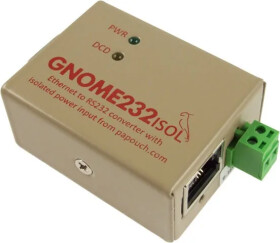 GNOME232 - konwerter Ethernet na RS232 (izolacja galwaniczna, zasilanie 48 V DC)