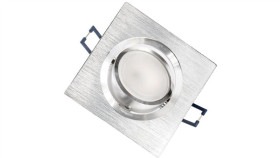 Oprawa Podtynkowa Ruchoma Kwadratowa Srebrna Szczotkowana Gu10