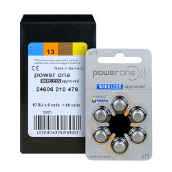 600 x baterie do aparatów słuchowych Power One SAB Varta 13