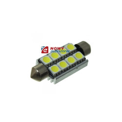 Dioda LED C5W 42mm 8xSMD5050 CAN CANBUS żarówka Biała 12V