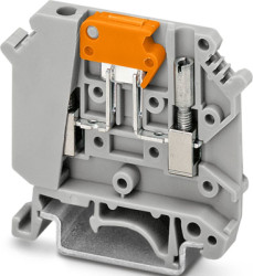 Knife disconnect terminal, screw connection, 0.2-6.0 mm², 2 pole, 16 A, 6 kV, red, 3048292