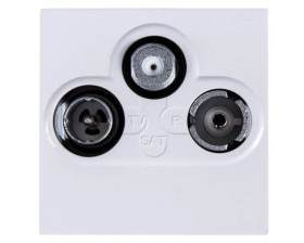 MOSAIC Gniazdo antenowe RTV/SAT gwiazda białe 078786