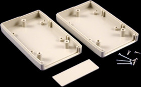 ABS handheld enclosure, (L x W x H) 100 x 60 x 25 mm, light gray (RAL 7035), IP65, RH3115