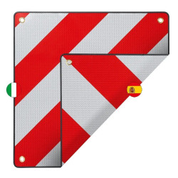 Tablica ostrzegawcza odblaskowa aluminiowa ITALY/SPAIN dwustronna