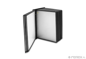 Prezenter stanowiskowy z mocowaniem do ściany z 20 kieszonkami, format A4