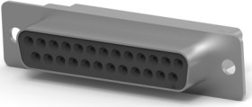 D-Sub socket, 25 pole, standard, unequipped, straight, crimp connection, 164533-4