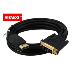Kabel DisplayPort - DVI 3m Wtyk-Wtyk, Vitalco