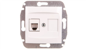 Carla Gniazdo Telefoniczne Pojedyncze Rj11 Białe 1750-10
