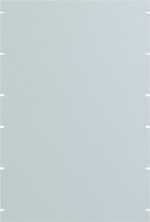Blind plate, aluminum, 16 U, light gray, PBPA19028LG2