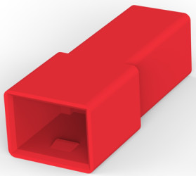 Insulating housing for 6.35 mm, 1 pole, PA, UL 94V-2, red, 180916-1