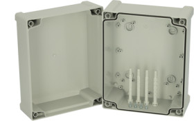 ABS enclosure, (L x W x H) 152 x 190 x 240 mm, light gray (RAL 7035), IP65, 5814052