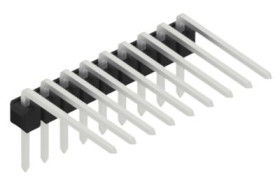 Pin header, 9 pole, pitch 2.54 mm, angled, black, SL31319Z