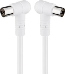 Kabel antenowy kątowy (80 dB), podwójne ekranowanie - Długość kabla 5 m