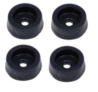 NOGA-P-M/4 Nóżka plastikowa, przykręcana mała - średnica 13.5mm; wysokość 5.5mm - czarna - komplet 4 sztuki