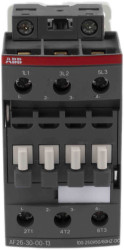 Stycznik 230 V AC ABB styki: 3 11 kW 45 A 3NO Szyna DIN Śruba 1SBL237001R1300 AF26-30-00-13