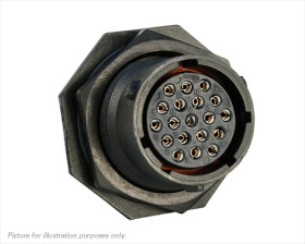 Złącze wielostykowe przemysłowe 19-pinowe, panelowe Wtyczka Souriau Sunbank by Eaton