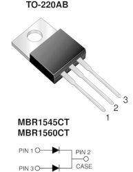 MBR1545CT Dual Common Cathode Schottky Rectifier