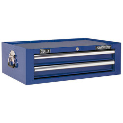 Sealey AP26029TC Add-On Chest 2 Drawer with Ball Bearing Runners - Blue