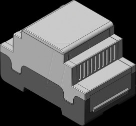449-330-50 apraRail DB 3 modules, ventilated, closed