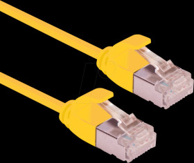 21153326 Patch cable, Cat.6a, U/FTP, slim, yellow, 3 m