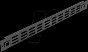 66985 19" Panel, ventilation slots, 1 U, black