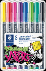 318 WP8-1 Permanent universal marker F, set, 8 colours