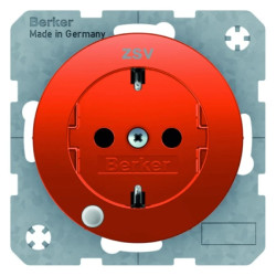 Gniazdo SCHUKO z diodą kontrolną LED Berker R.1/R.3 pomarańczowy połysk 41102007