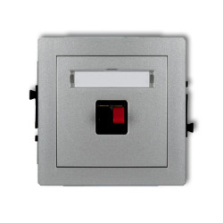 DECO Gniazdo głośnikowe pojedyncze srebrny metalik 7DGG-1