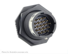 Złącze wielostykowe przemysłowe 19-pinowe, panelowe Souriau Sunbank by Eaton