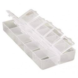 133x62x21mm Organizer 10 Compartments with Lids - Container for Small Items