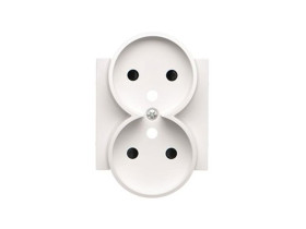 SIMON 55 Pokrywa gniazda podwójnego do: SGZ2CM biały mat TGZ2MZP/111 KONTAKT SIMON