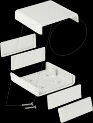 1593LGY shell case, series 1593, 66 x 92 x 28 mm, light gray