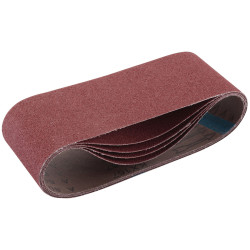 Draper 09248 Cloth Sanding Belt, 100 x 610mm, 80 Grit (Pack of 5)