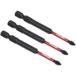 Sealey AK8254 Phillips #1 Impact Power Tool Bits 75mm - 3pc