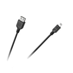 KABEL GNIAZDO USB A - WTYK MINI USB 5-PIN PRZEJŚCIÓWKA 1m /2905