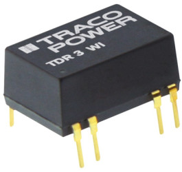 DC converter, 9-36 VDC, 3 W, 1 output, 5 VDC, 80 % efficiency, TDR 3-2411WI
