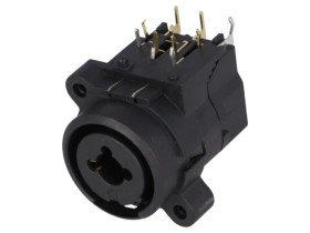 Gniazdo Jack 6,3mm + XLR żeńskie kątowe 90 THT FC2430