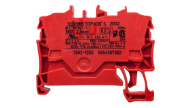 Złączka Szynowa 2-Przewodowa 2,5Mm2 Czerwona 2002-1203 Topjobs