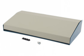 Obudowa aluminiowa Aluminium szerokość zew. 432 mm długość zew. 211 mm wys. zew. 76 mm Hammond IP31 Niebieski