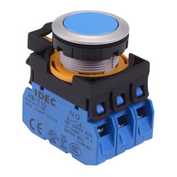 CW4B-M1E30S Blue Metallic Momentary Push Button Switch 3NO IP65 IDEC