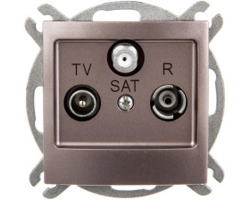 IMPRESJA Gniazdo antenowe RTV-SAT przelotowe tytan GPA-YSP/m/23